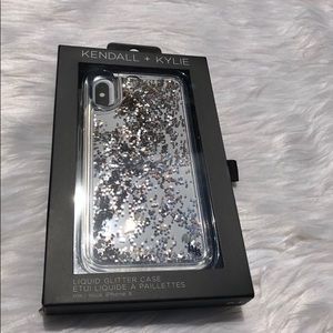 KENDALL & KYLIE I-phone X Case - Liquid glitter $